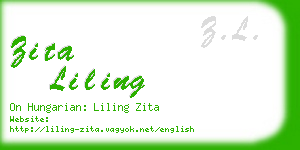 zita liling business card